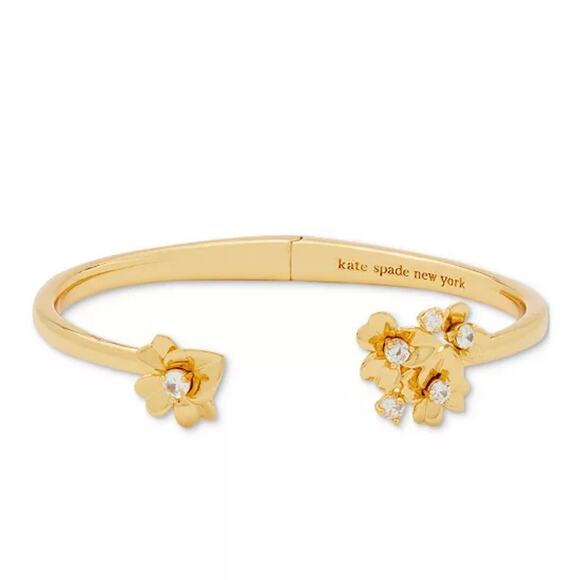 kate spade Jewelry - kate spade new york Gold-Tone Precious Pansy Cuff Bracelet
